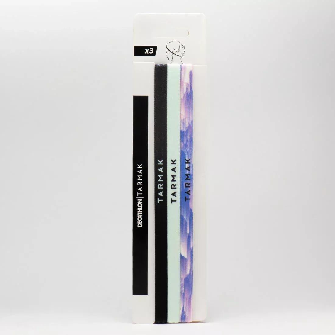 TARMAK--HAIRBAND W BLACK-MINT- PURPLE, No Color, medium