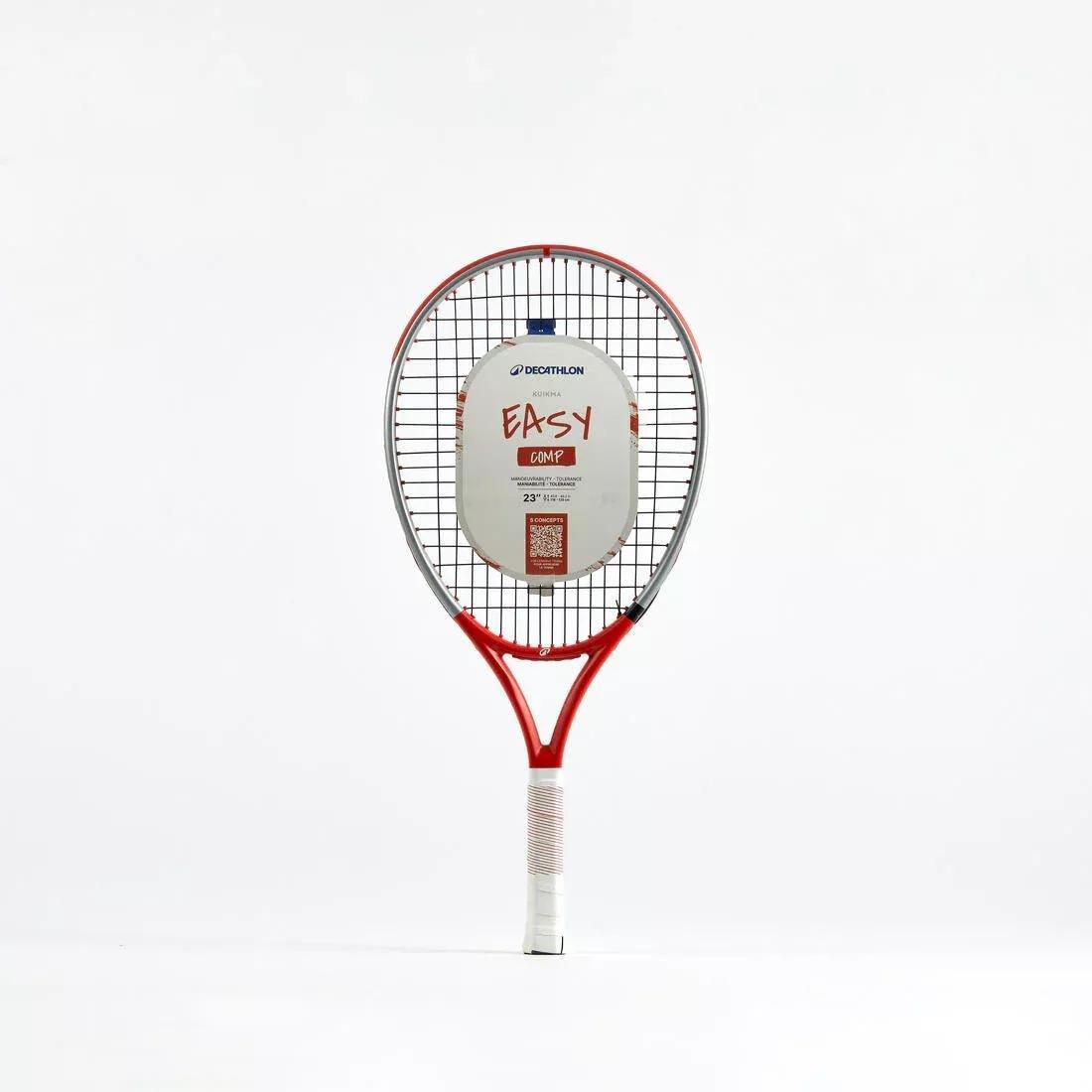 Kids Unisex Tennis Racket Easy Comp 23", Red, No Color, large image number 3