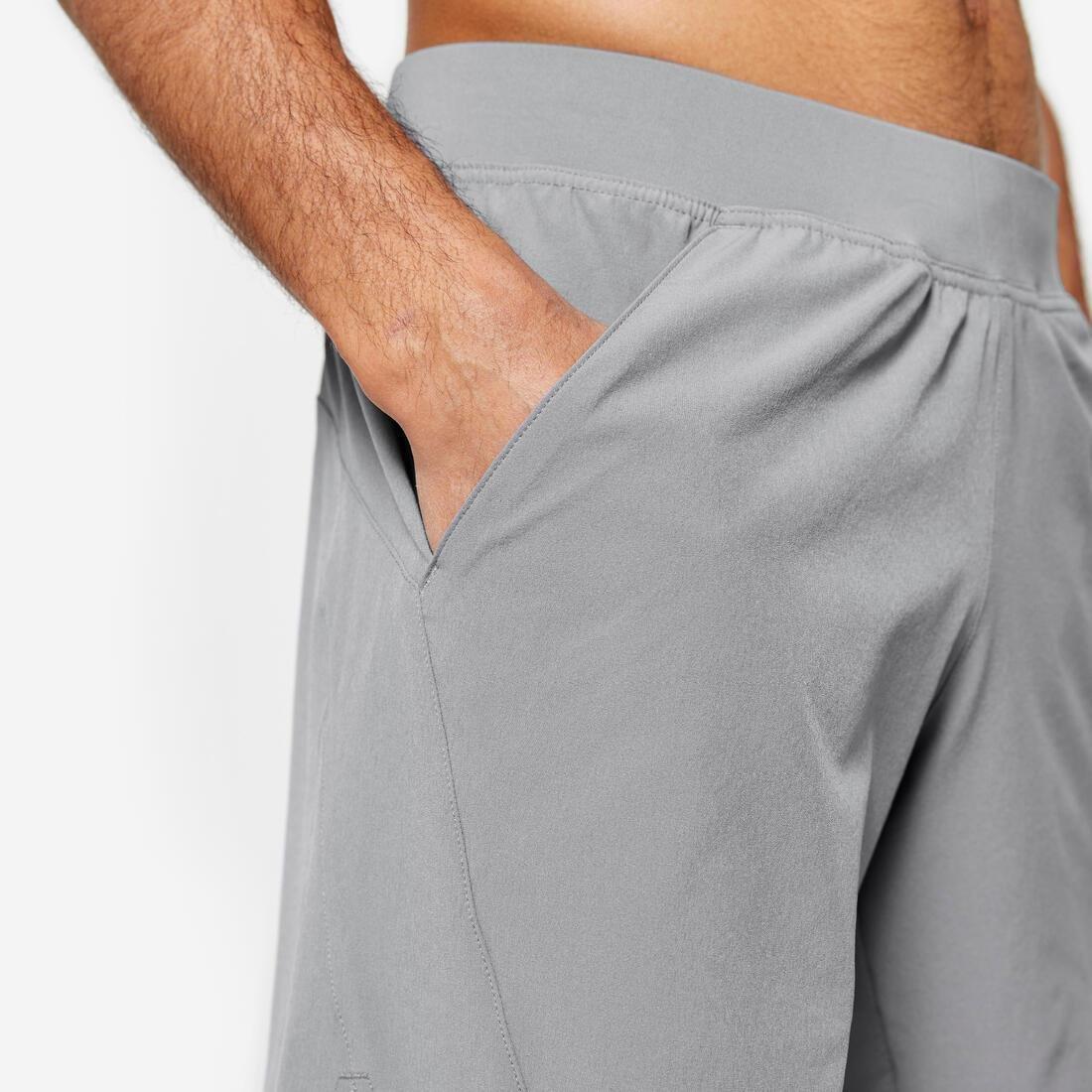 DOMYOS--SHORT 2 IN 1 GREY, , large image number 7