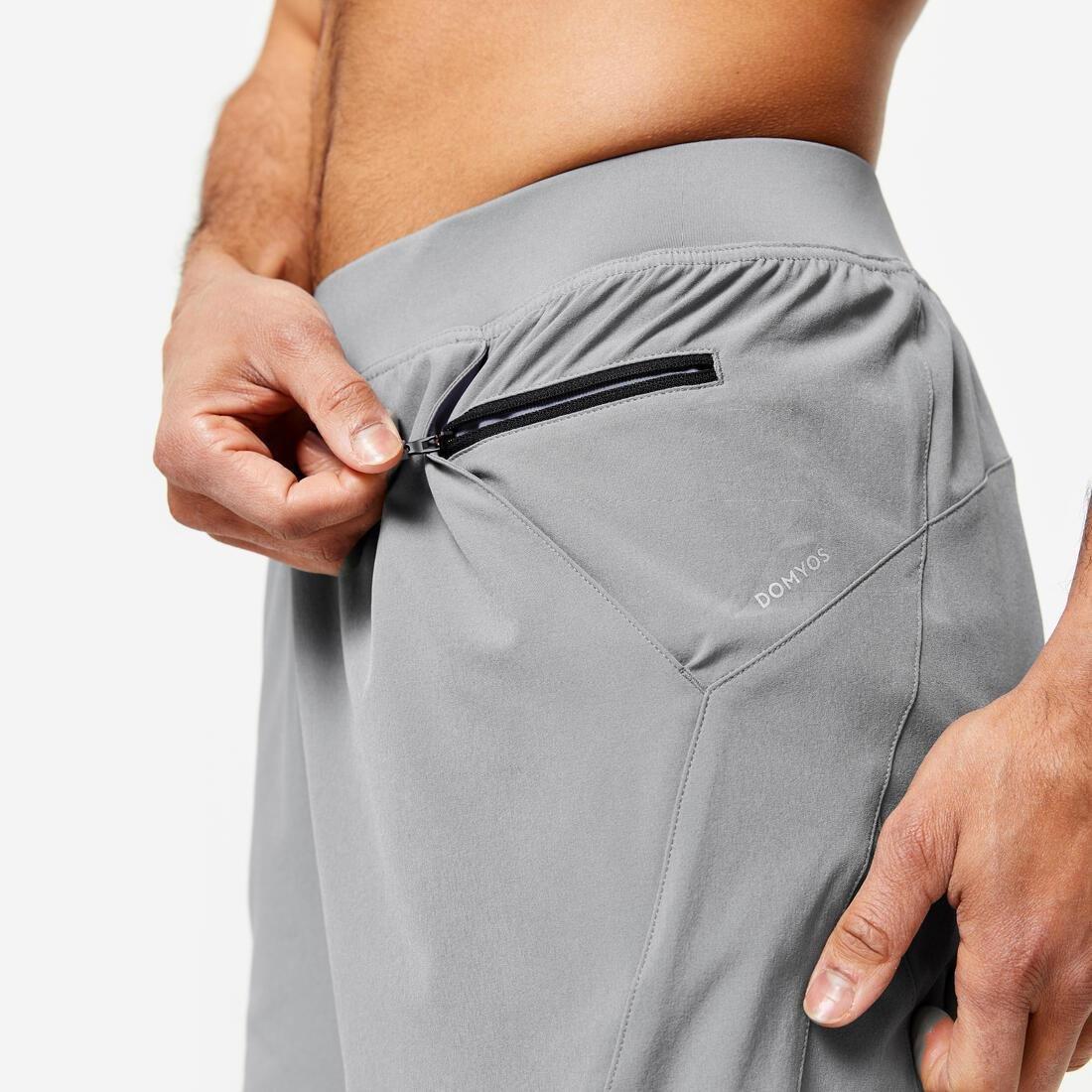 DOMYOS--SHORT 2 IN 1 GREY, , large image number 8