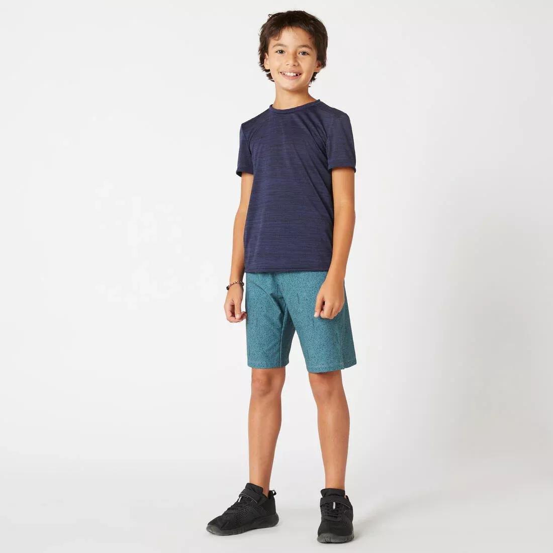 Kids Boys Breathable Synthetic Shorts - W500, Black, , large image number 7