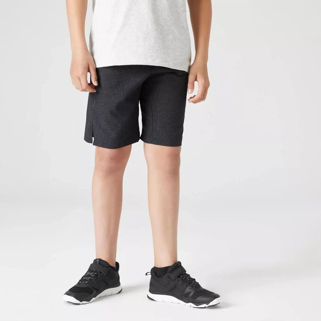 Kids Boys Breathable Synthetic Shorts - W500, Black, , large image number 9