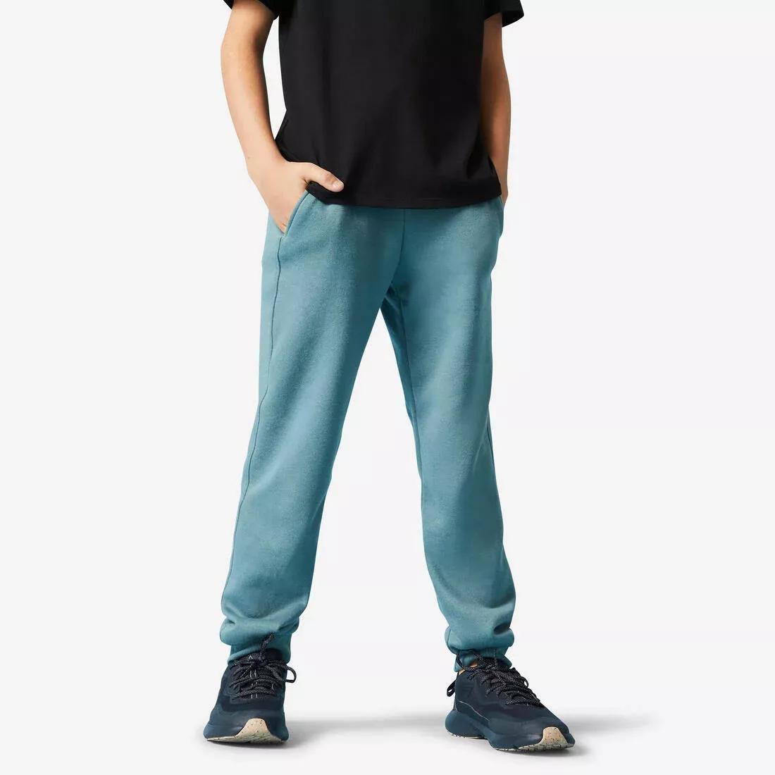 Kids Unisex Warm Jogging Bottoms, Khaki, No Color, large image number 0
