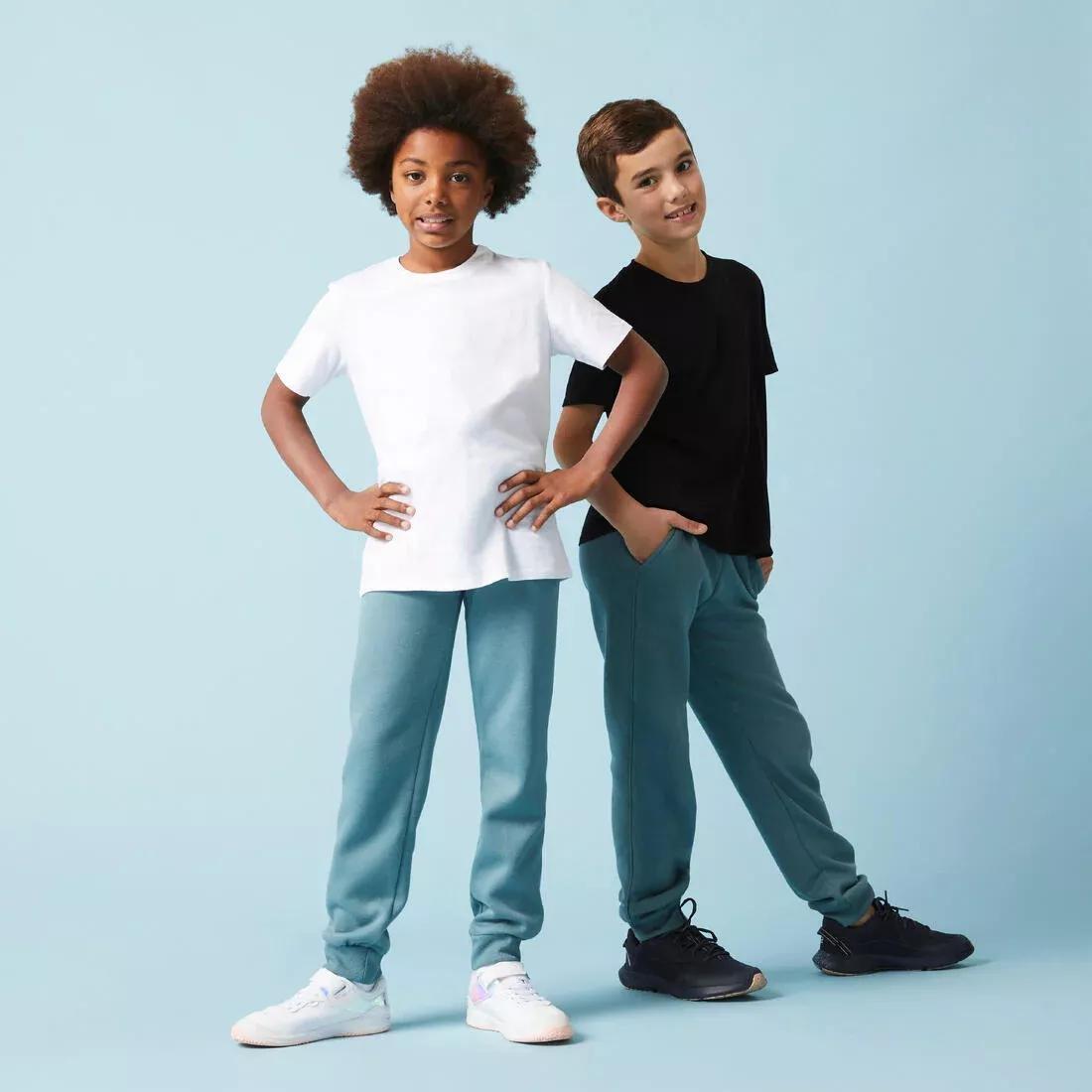 Kids Unisex Warm Jogging Bottoms, Khaki, No Color, large image number 8