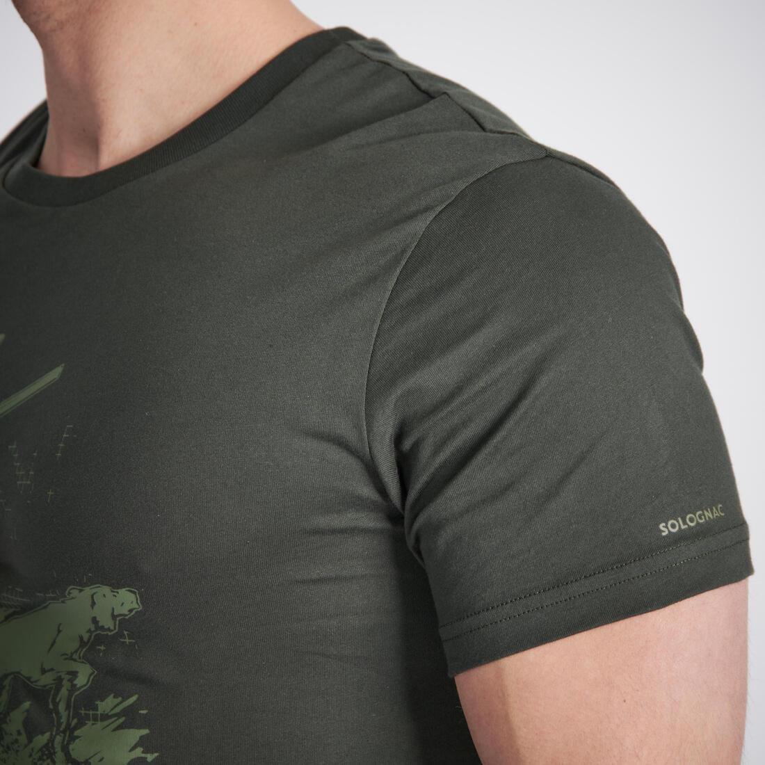 SOLOGNAC--T-SHIRT MC HUNTING D OG GREEN, , large image number 3