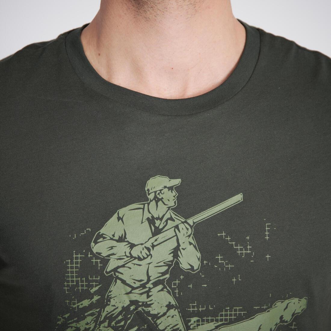 SOLOGNAC--T-SHIRT MC HUNTING D OG GREEN, , large image number 4