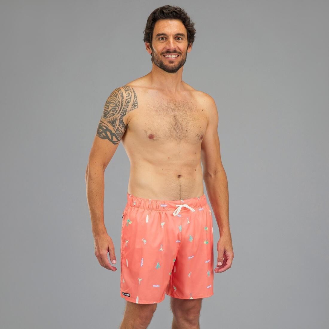 Surfing Standard Boardshorts - 100 Nico, Red, , large image number 1