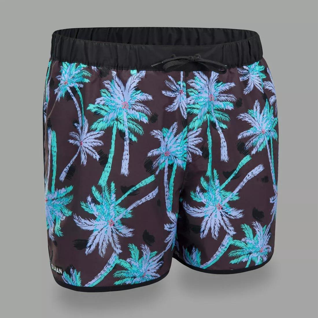 Men Surfing Short Boardshorts - 100 Sun Stripe, Black, , large image number 0