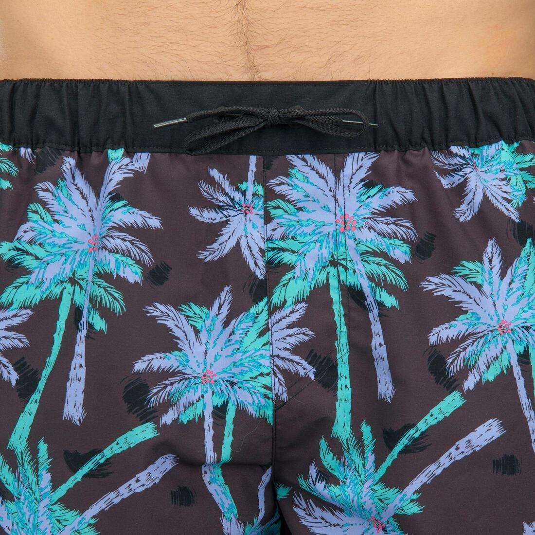 Men Surfing Short Boardshorts - 100 Sun Stripe, Black, , large image number 13