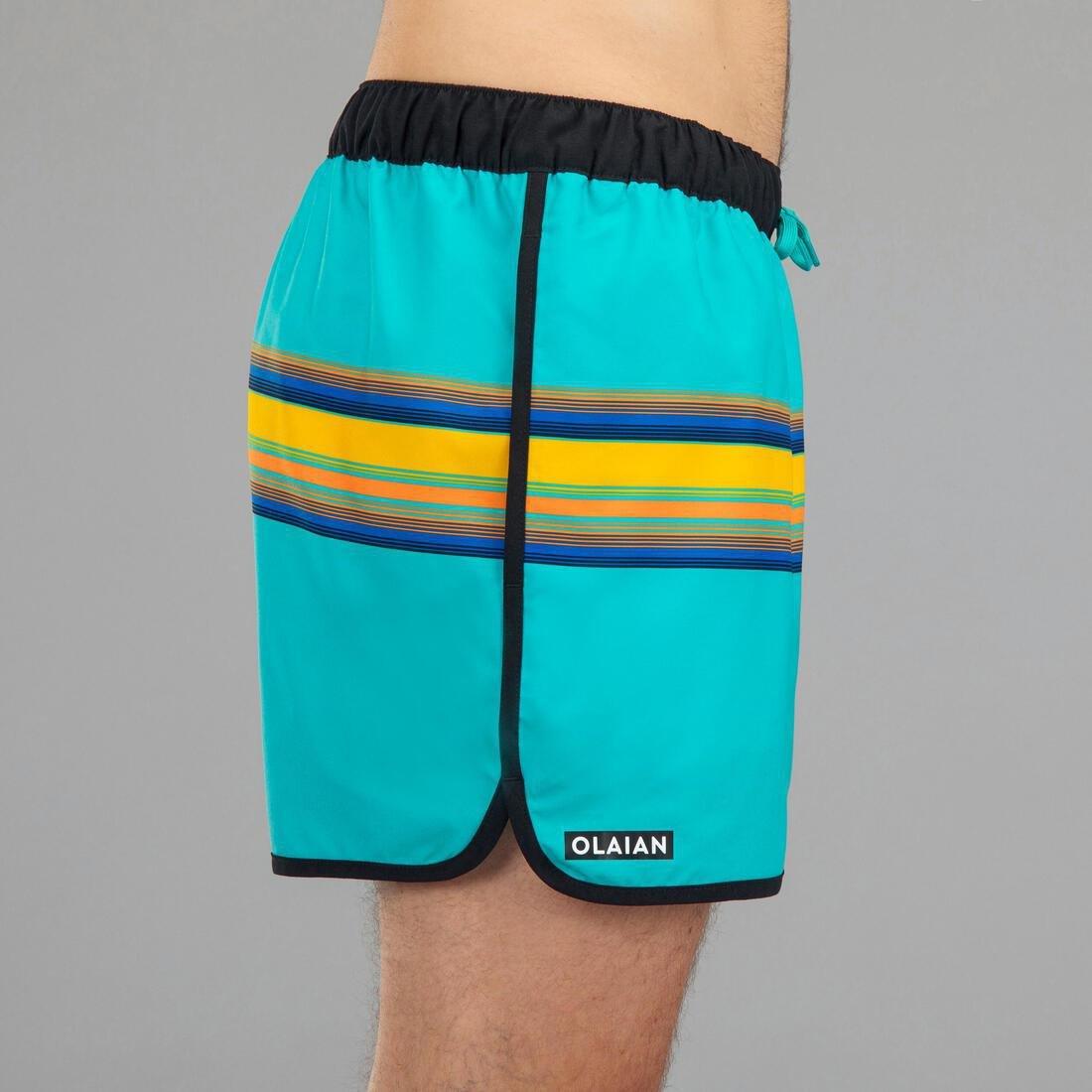 Men Surfing Short Boardshorts - 100 Sunstripe, Blue, No Color, large image number 10