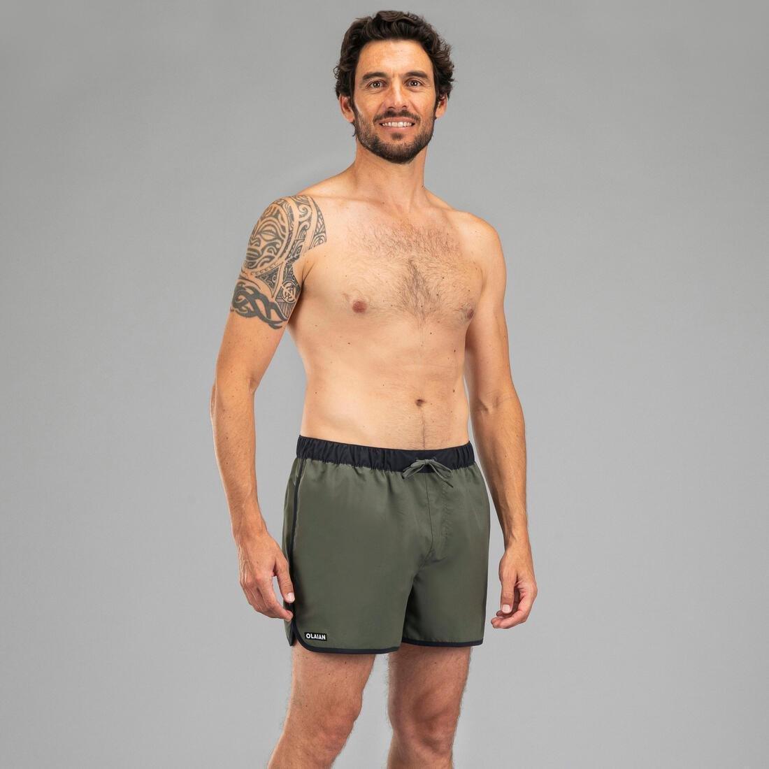Surfing Short Boardshorts - 100 Sunstripe, Khaki, , large image number 8