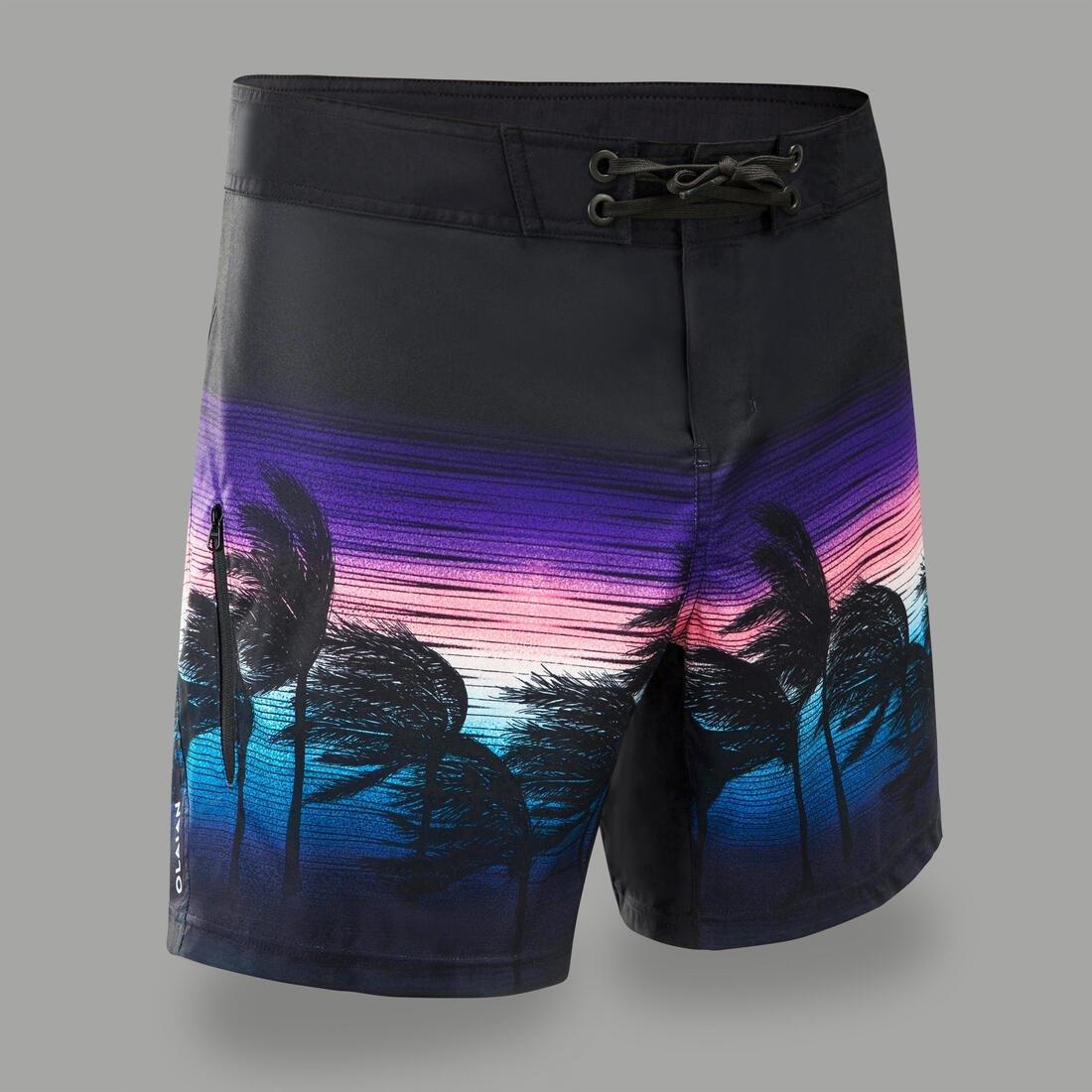 Surfing Short Boardshorts - 500 Summer, Grey, , large image number 1