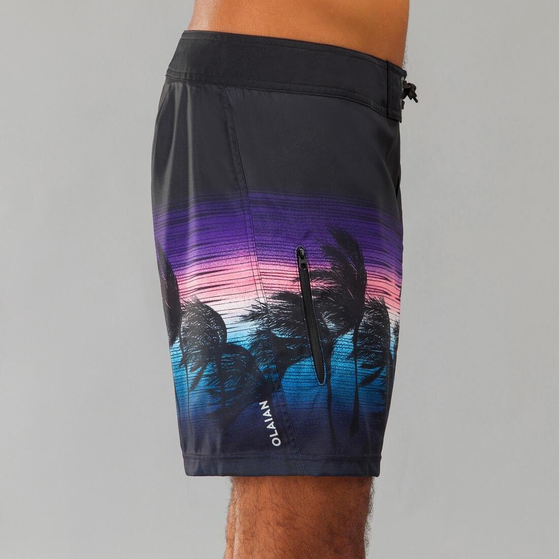 Surfing Short Boardshorts - 500 Summer, Grey, , large image number 9