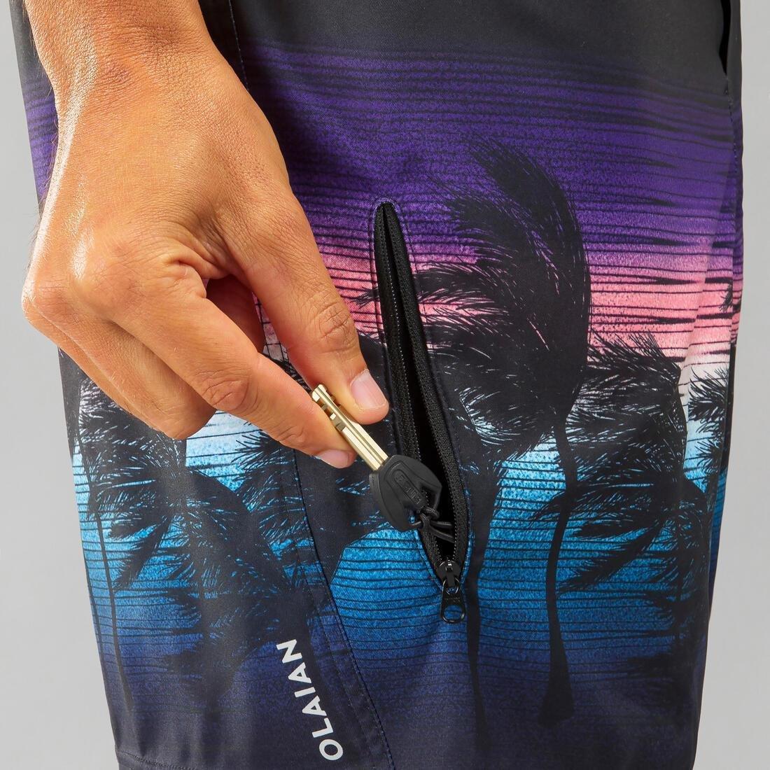 Surfing Short Boardshorts - 500 Summer, Grey, , large image number 11