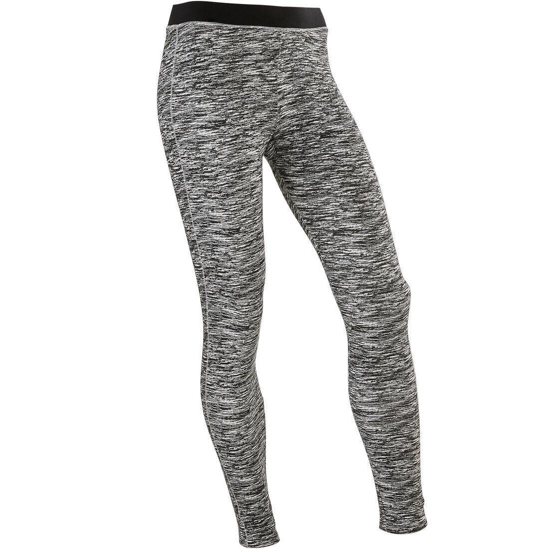 Girls' Breathable Cotton Gym Leggings 500 Print, pink, , large image number 1