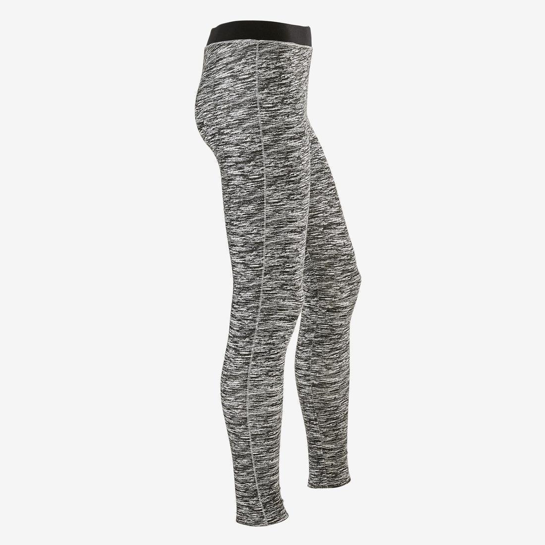 Girls' Breathable Cotton Gym Leggings 500 Print, pink, , large image number 9