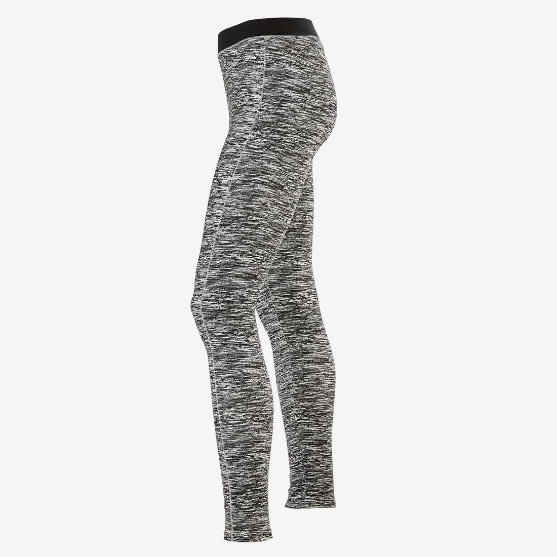 Girls' Breathable Cotton Gym Leggings 500 Print, pink, , large image number 11