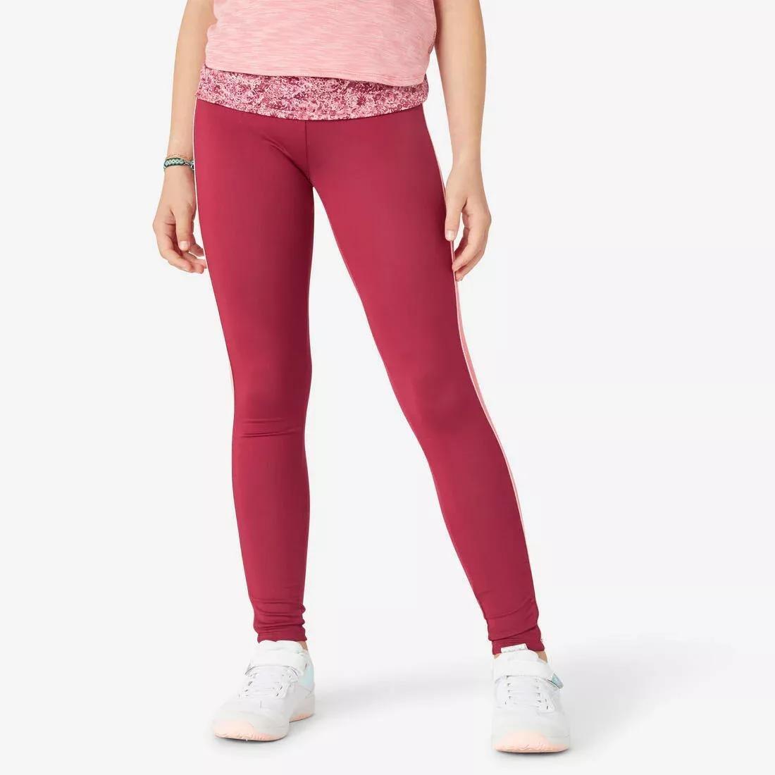 Kids Girls Breathable Leggings - S500, Navy, No Color, large image number 1