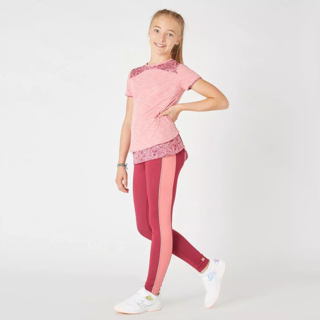 Kids Girls Breathable Leggings - S500, Navy, No Color, large image number 9