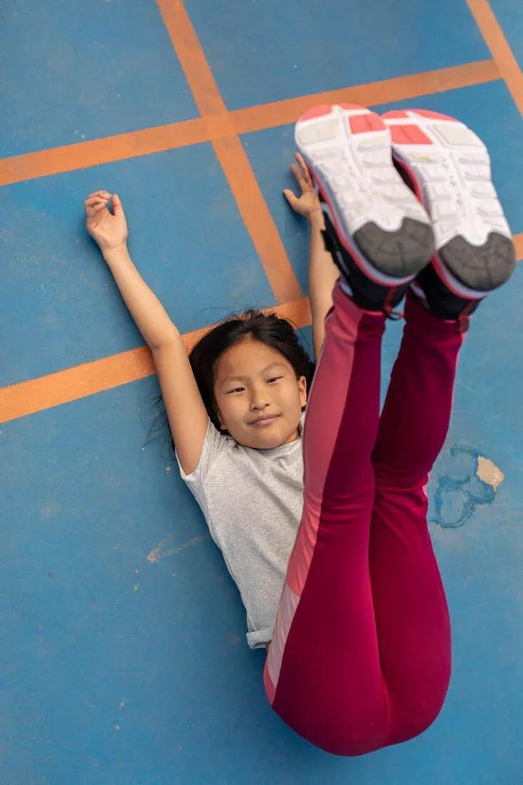 Kids Girls Breathable Leggings - S500, Navy, No Color, large image number 14