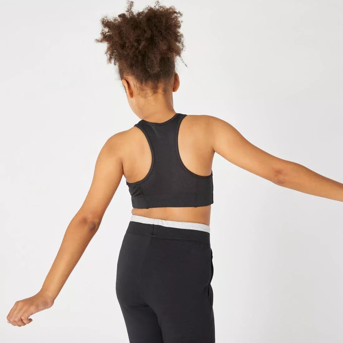 Kids Girls Breathable Sports Bra, Navy, , large image number 3