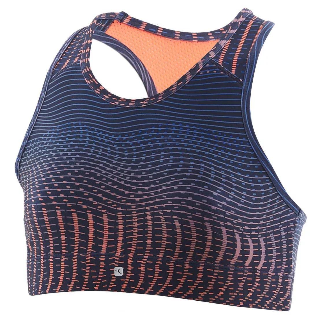 Kids Girls Breathable Sports Bra, Navy, , large image number 9