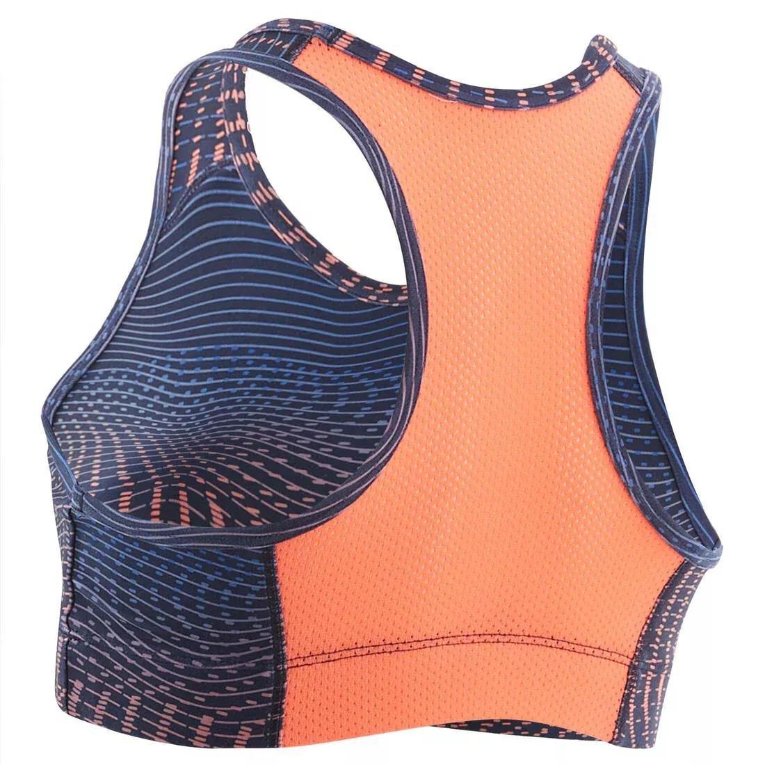 Kids Girls Breathable Sports Bra, Navy, , large image number 10