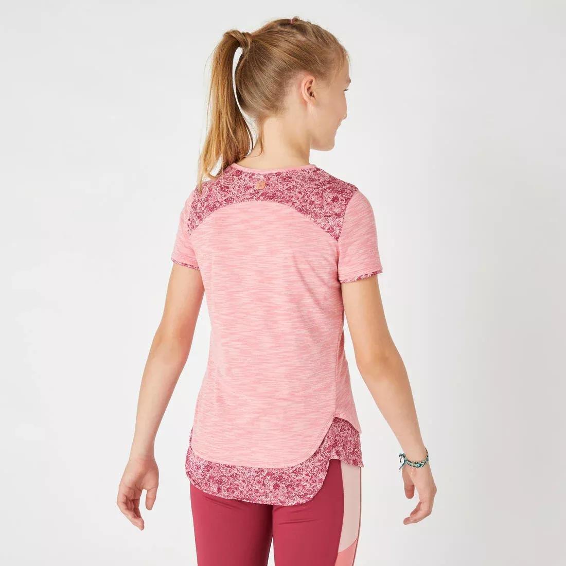 Kids Girls 2-In-1 Breathable T-Shirt, Pink, No Color, large image number 5
