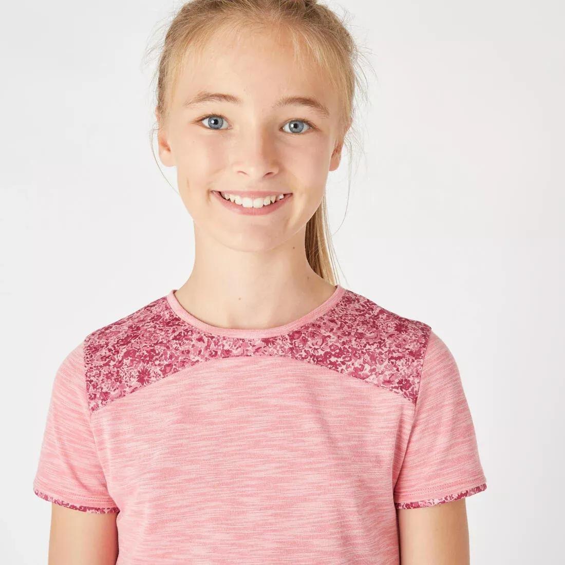 Kids Girls 2-In-1 Breathable T-Shirt, Pink, No Color, large image number 7