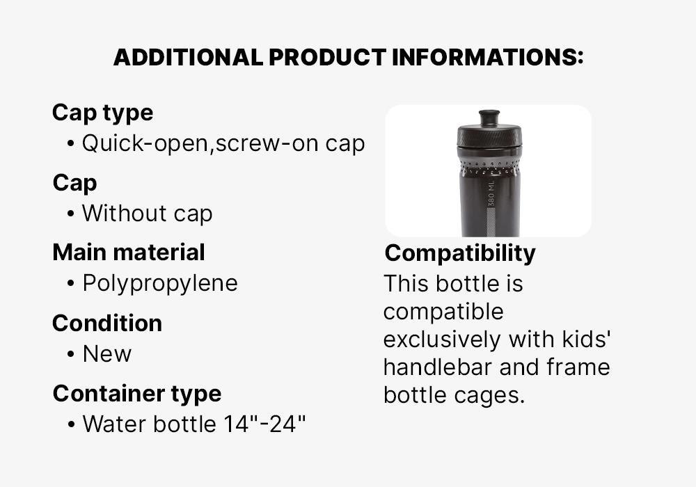 Kids 380 Ml Water Bottle - 500, Black, No Color, medium