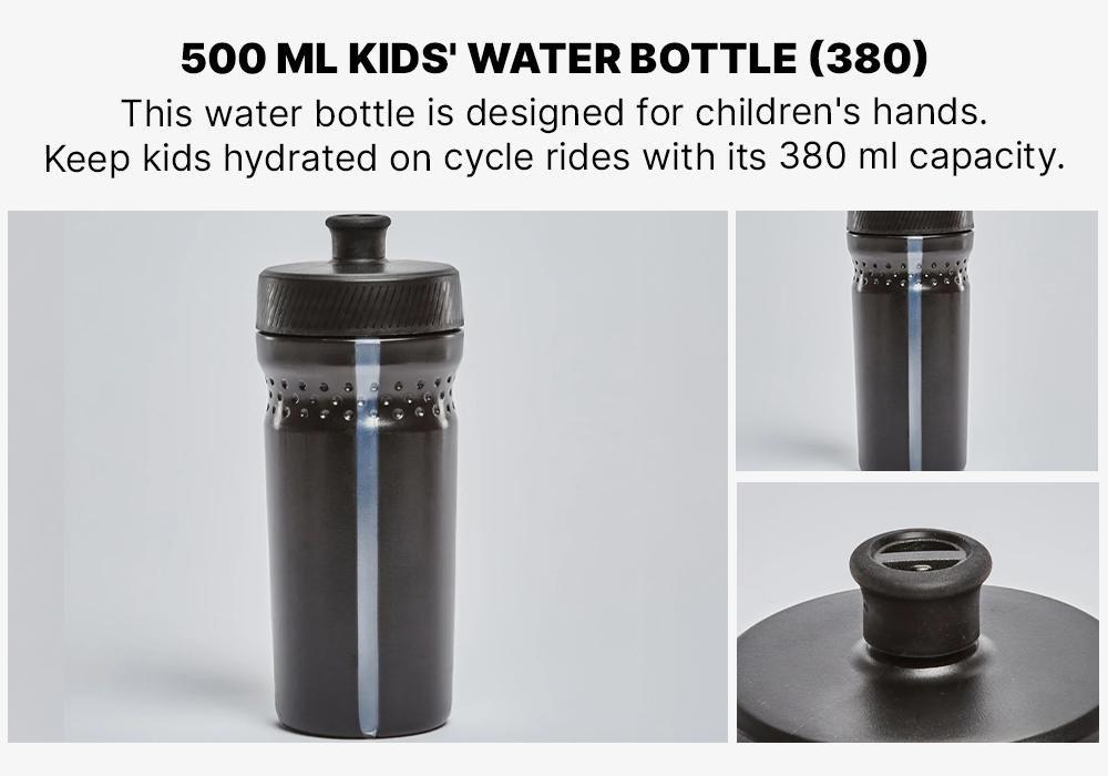 Kids 380 Ml Water Bottle - 500, Black, No Color, medium