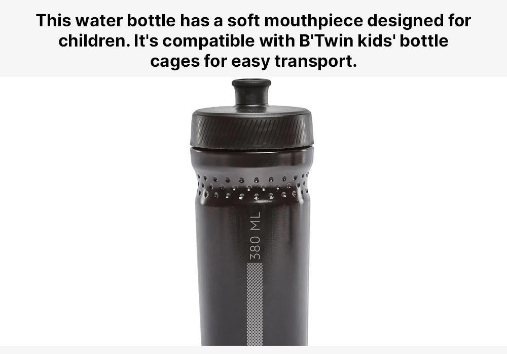 Kids 380 Ml Water Bottle - 500, Black, No Color, large image number 18