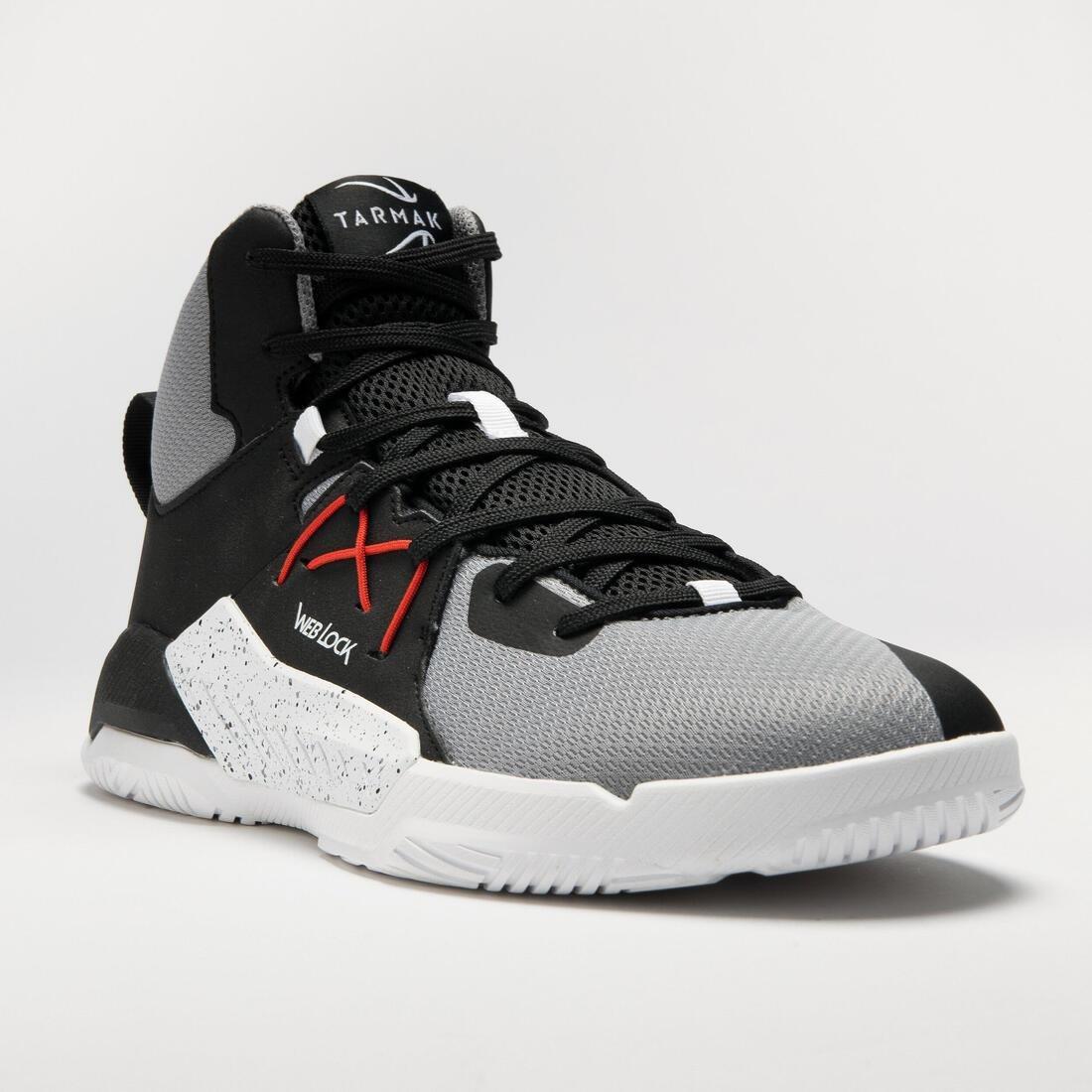 Adults Beginner Basketball Shoes - Protect 120, Grey, No Color, large image number 4