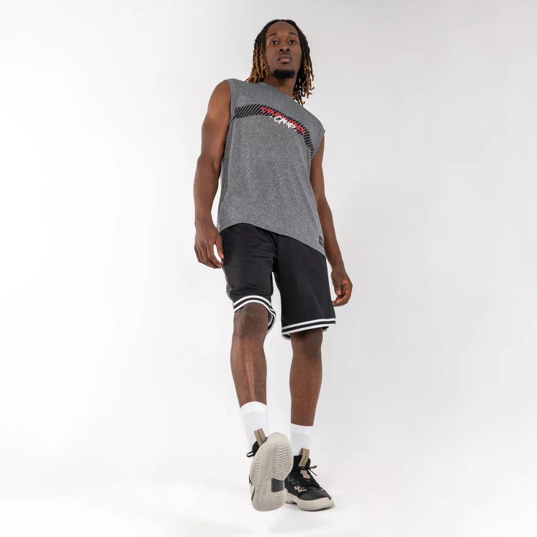 BLACK Men's/Women's Low-Rise Basketball Shoes Fast 500, No Color, large image number 5