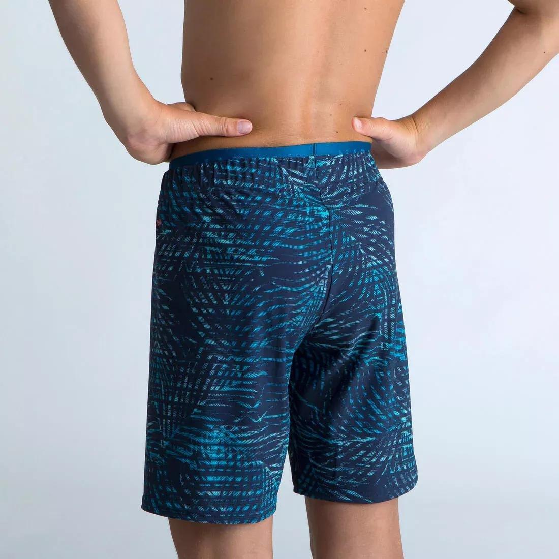Kids Boys Long Swimming Swim Shorts - All Jo 100, Navy, , large image number 11
