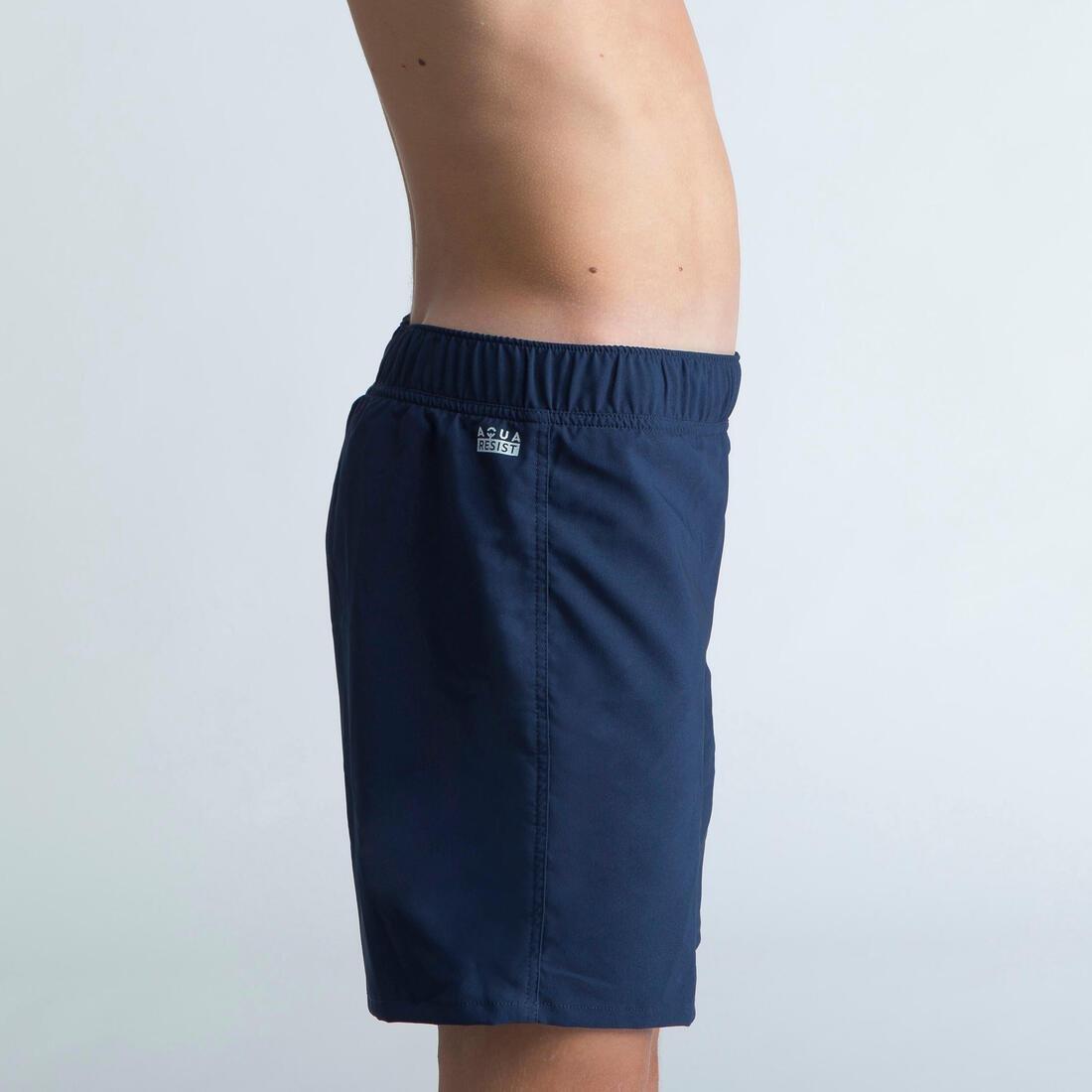 Kids Boys Swimming Swim Shorts - 100 Basic, Navy, No Color, medium