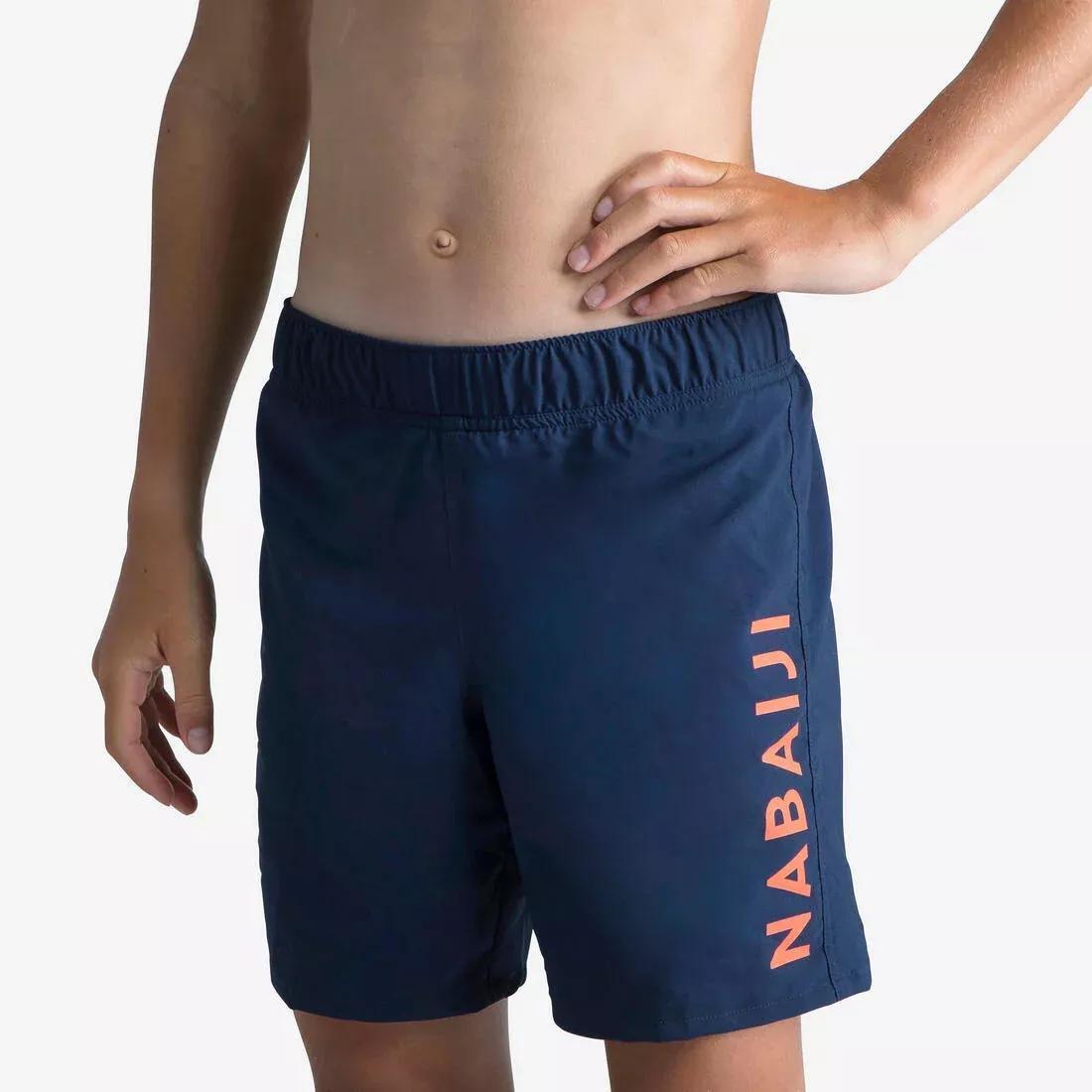 Kids Boys Swimming Swim Shorts - 100 Basic, Navy, , large image number 4