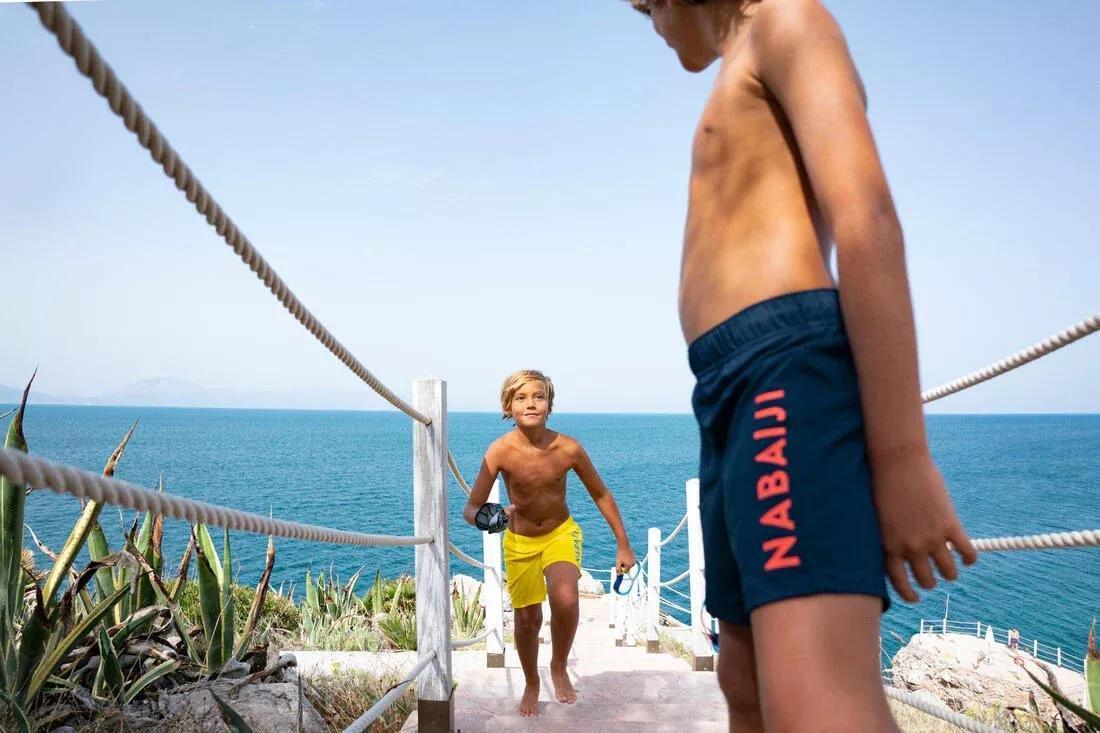Kids Boys Swimming Swim Shorts - 100 Basic, Navy, , large image number 10