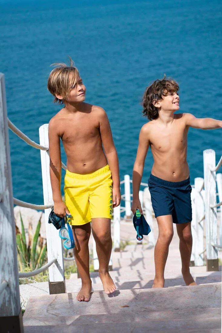 Kids Boys Swimming Swim Shorts - 100 Basic, Navy, , large image number 11
