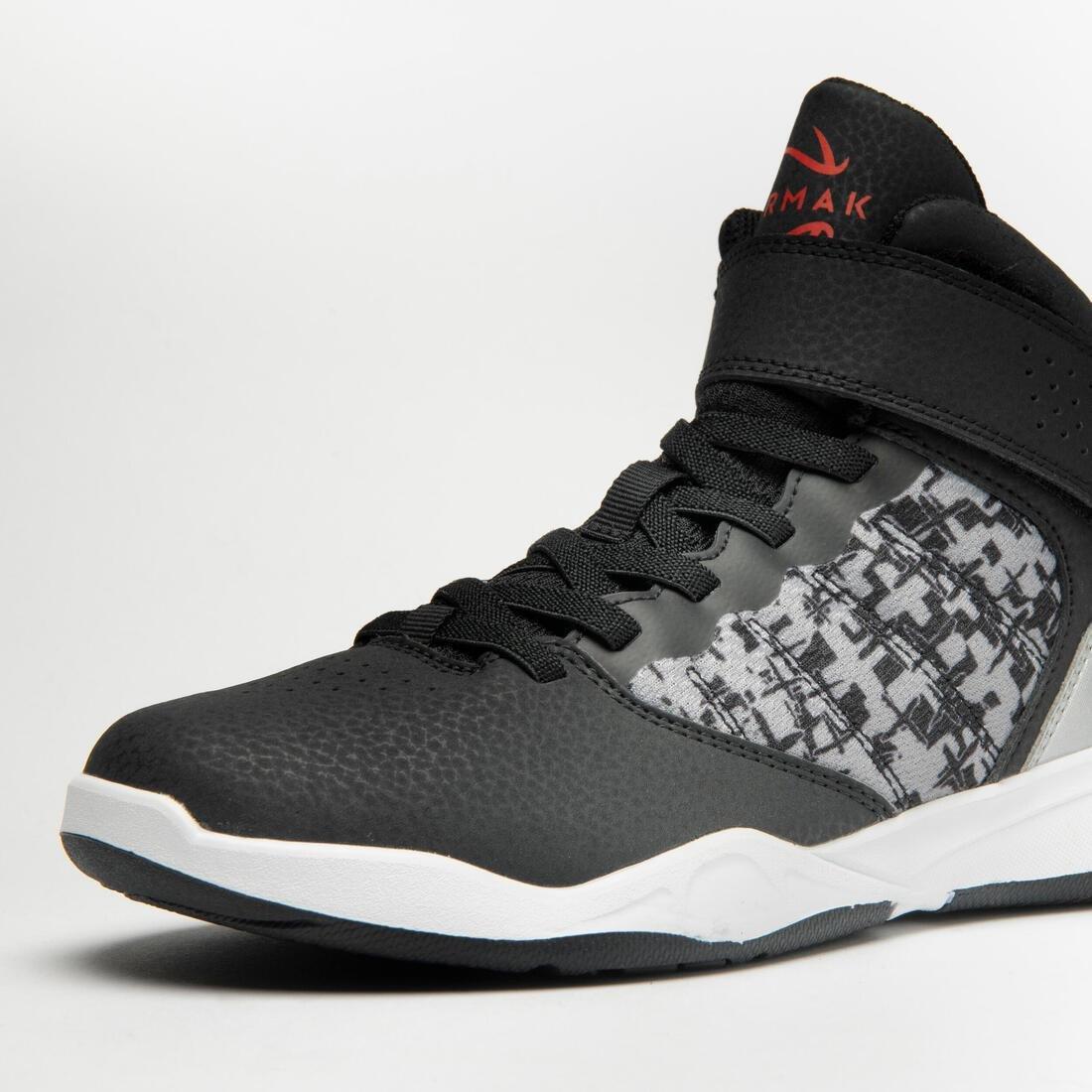 Kids Beginner Basketball Shoes - Se100, Black, No Color, large image number 7