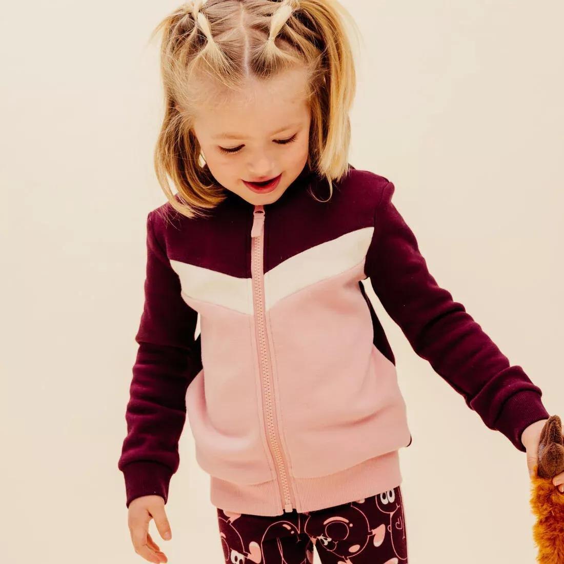DOMYOS--VESTE 120 BABY PINK AN D DARK PINK, , medium