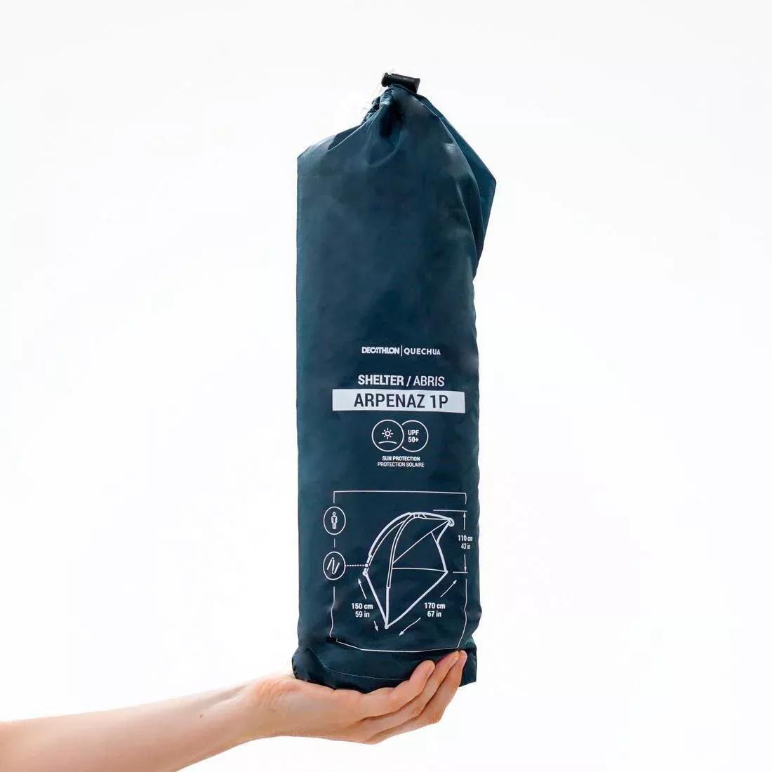 Camping Shelter With Poles - 1 Person - Arpenaz 1P, Blue, No Color, large image number 1