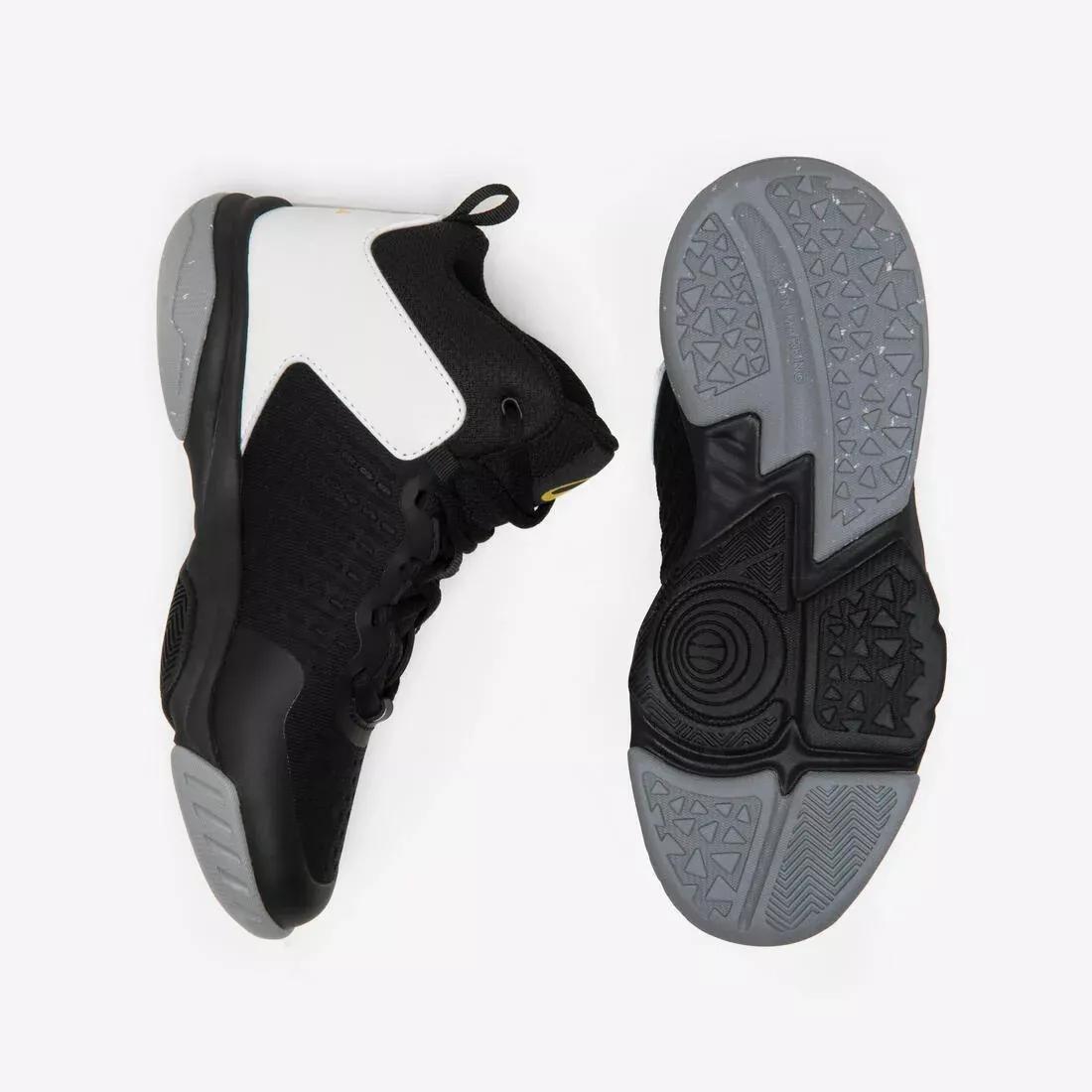 Kids Unisex Intermediate Basketball Shoes - SS500H, Black, No Color, large image number 5