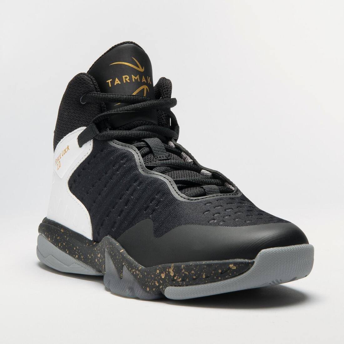 Kids Unisex Intermediate Basketball Shoes - SS500H, Black, No Color, large image number 8