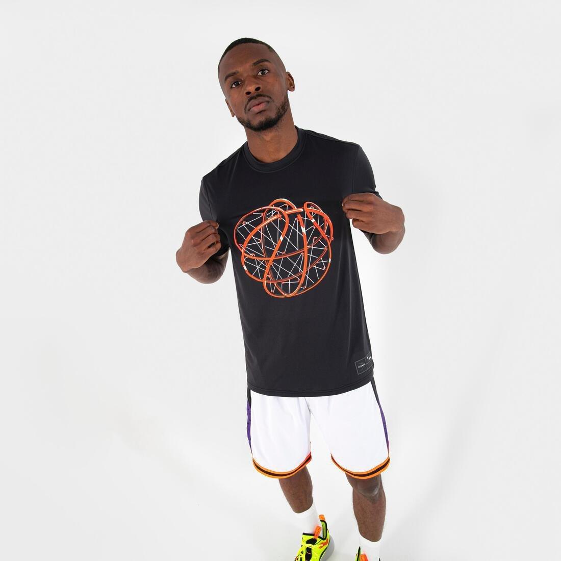 Unisex Basketball T-Shirt - Ts500, Black, No Color, large image number 4