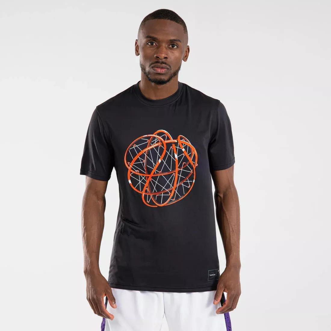Unisex Basketball T-Shirt - Ts500, Black, No Color, large image number 7