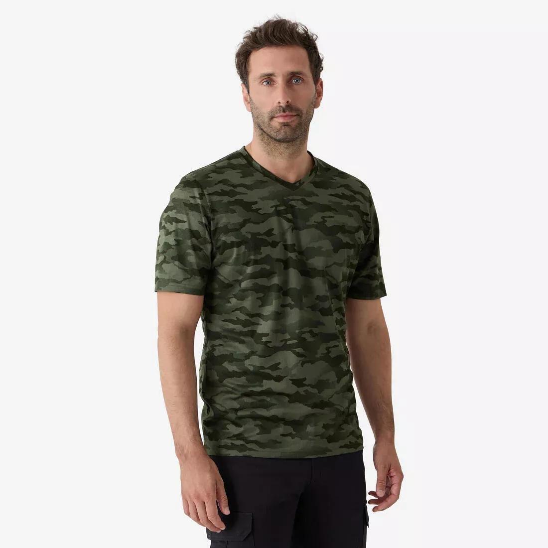 Short-sleeved hunting t-shirt - 100, Black, No Color, large image number 0