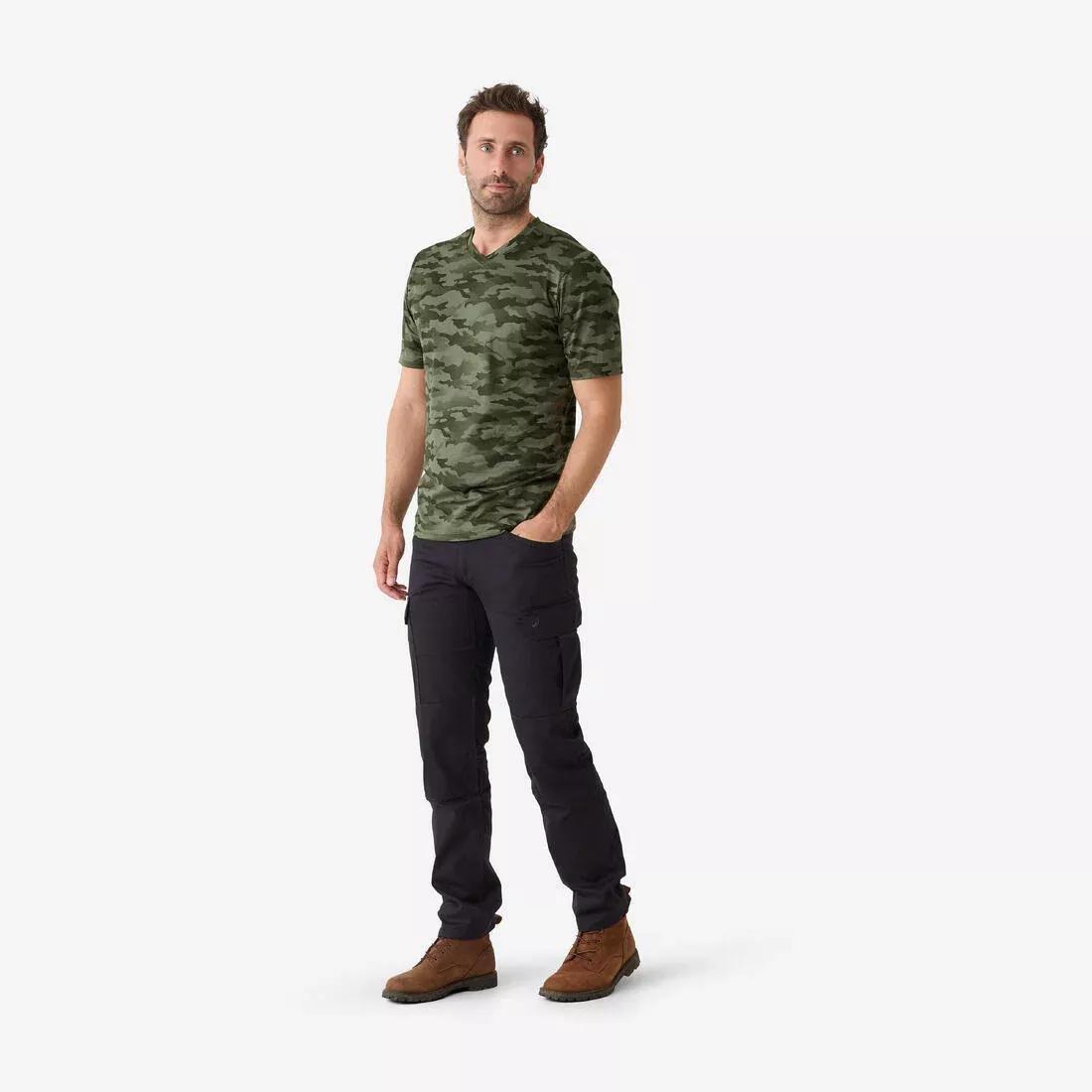 Short-sleeved hunting t-shirt - 100, Black, No Color, large image number 8