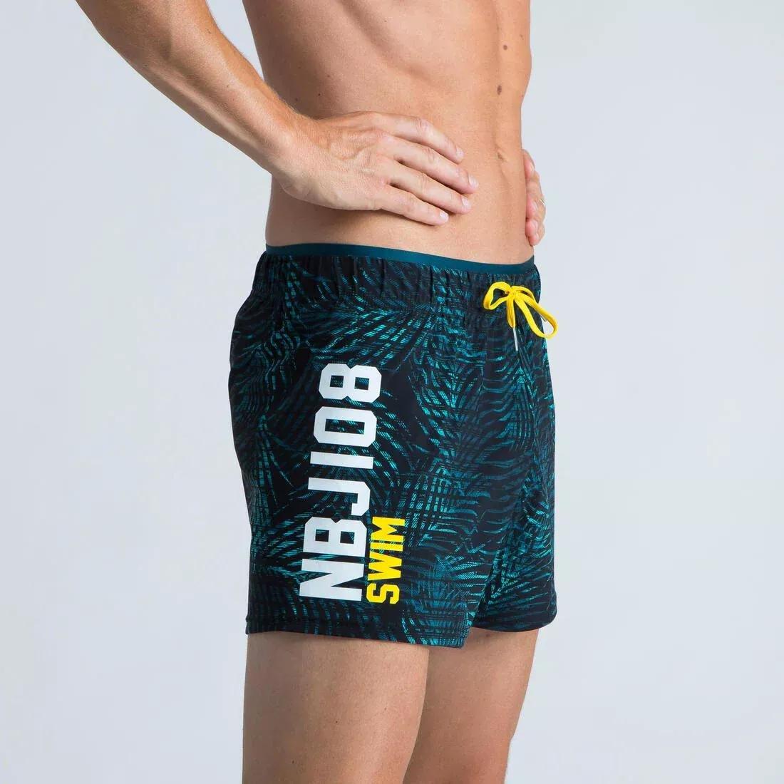 Mens 100 Short Swimming Shorts - Nbji, Black, , large image number 8