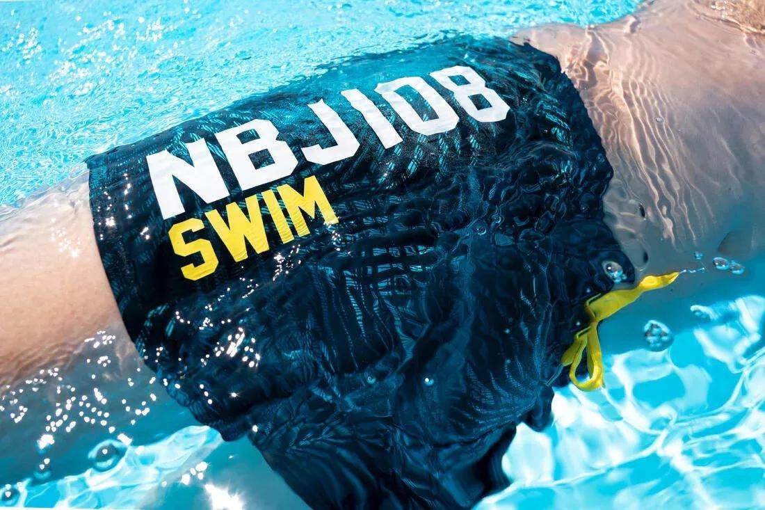 Mens 100 Short Swimming Shorts - Nbji, Black, , large image number 11